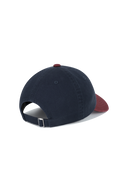 SMALL CLASSIC LOGO 6PANEL COLOR BLOCK CAP IN BURGUNDY