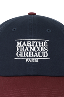 SMALL CLASSIC LOGO 6PANEL COLOR BLOCK CAP IN BURGUNDY