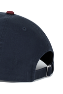 SMALL CLASSIC LOGO 6PANEL COLOR BLOCK CAP IN BURGUNDY