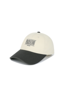 SMALL CLASSIC LOGO 6PANEL COLOR BLOCK CAP IN CHARCOAL GREY