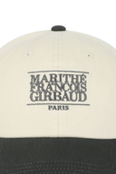 SMALL CLASSIC LOGO 6PANEL COLOR BLOCK CAP IN CHARCOAL GREY