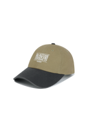 SMALL CLASSIC LOGO 6PANEL COLOR BLOCK CAP IN GRAY
