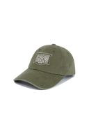 APPLIQUE WASHED SMALL CLASSIC LOGO CAP IN KHAKI