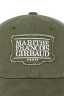 APPLIQUE WASHED SMALL CLASSIC LOGO CAP IN KHAKI