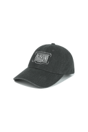 APPLIQUE WASHED SMALL CLASSIC LOGO CAP IN WASHED BLACK