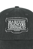 APPLIQUE WASHED SMALL CLASSIC LOGO CAP IN WASHED BLACK