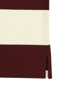 SMALL CLASSIC LOGO RUGBY COLLAR LONG SLEEVE TEE IN BURGUNDY
