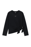 MARITHE SPORT W SLIM FIT SOFT TOUCH LONG SLEEVE IN BLACK