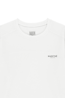 MARITHE SPORT M STRETCH CREWNECK LONG SLEEVE IN WHITE