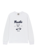 DOODLE BEAR LONG SLEEVE TEE IN WHITE