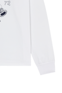 DOODLE BEAR LONG SLEEVE TEE IN WHITE