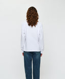 DOODLE BEAR LONG SLEEVE TEE IN WHITE