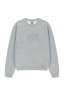 W CLASSIC LOGO SWEATSHIRT IN HEATHER GRAY