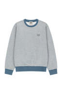 SMALL CLASSIC LOGO EMBROIDERY SWEATSHIRT IN HEATHER GREY