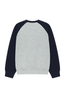 CLASSIC LOGO COLOR BLOCK RAGLAN SWEATSHIRT IN NAVY