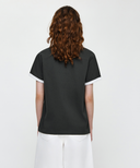 AEROCOOL CLASSIC LOGO RINGER TEE IN CHARCOAL GREY