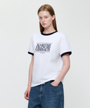 AEROCOOL CLASSIC LOGO RINGER TEE IN WHITE
