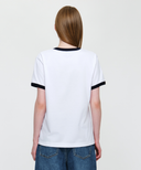 AEROCOOL CLASSIC LOGO RINGER TEE IN WHITE