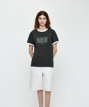 AEROCOOL CLASSIC LOGO RINGER TEE IN CHARCOAL GREY