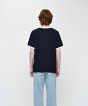 AEROCOOL CLASSIC LOGO RINGER TEE IN NAVY