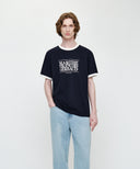 AEROCOOL CLASSIC LOGO RINGER TEE IN NAVY