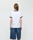 AEROCOOL CLASSIC LOGO RINGER TEE IN WHITE