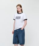 AEROCOOL CLASSIC LOGO RINGER TEE IN WHITE