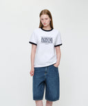 AEROCOOL CLASSIC LOGO RINGER TEE IN WHITE