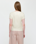 W CLASSIC LOGO RINGER TEE IN IVORY
