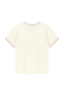 W CLASSIC LOGO RINGER TEE IN IVORY