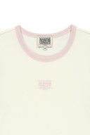 W CLASSIC LOGO RINGER TEE IN IVORY