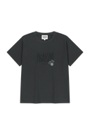 W STAMP CLASSIC LOGO TEE IN CHARCOAL GREY
