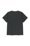 W STAMP CLASSIC LOGO TEE IN CHARCOAL GREY