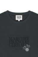 W STAMP CLASSIC LOGO TEE IN CHARCOAL GREY