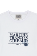 W STAMP CLASSIC LOGO TEE IN WHITE