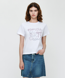 W SWAN GRAPHIC TEE IN WHITE