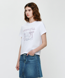W SWAN GRAPHIC TEE IN WHITE