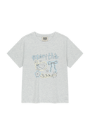 W SWAN GRAPHIC TEE IN LIGHT HEATHER GREY
