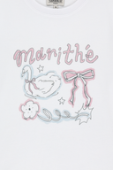 W SWAN GRAPHIC TEE IN WHITE