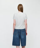 W SWAN GRAPHIC TEE IN LIGHT HEATHER GREY