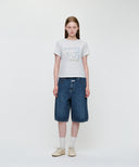 W SWAN GRAPHIC TEE IN LIGHT HEATHER GREY