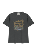 VINTAGE DRAWING ARDECHE OVERSIZED TEE IN CHARCOAL GREY