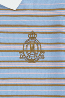 W STRIPE COLLAR TEE IN LIGHT BLUE