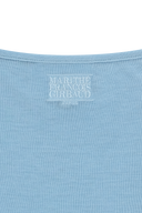 W SMALL CLASSIC LOGO SLEEVELESS LAYERED TEE IN SKY BLUE