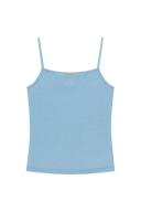 W SMALL CLASSIC LOGO SLEEVELESS LAYERED TEE IN SKY BLUE