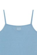 W SMALL CLASSIC LOGO SLEEVELESS LAYERED TEE IN SKY BLUE