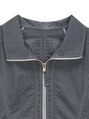 CURVY BOMBER JUMPER IN CHARCOAL GREY