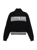 SPELL POINT STRIPE KNIT CARDIGAN IN BLACK