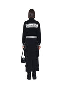 SPELL POINT STRIPE KNIT CARDIGAN IN BLACK