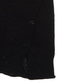 SIDE BUTTON ONE SHOULDER KNIT TOP IN BLACK